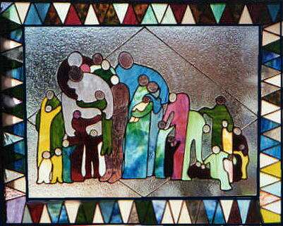 dissociative identity disorders, art, stained glass, multiple personality